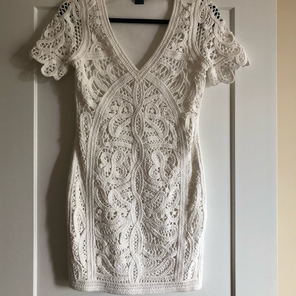 White Bridal Fitted Dress - French Connection